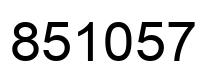 Number 851057 black image