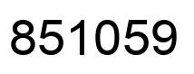 Number 851059 black image