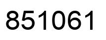 Number 851061 black image