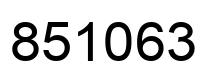 Number 851063 black image