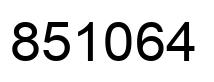 Number 851064 black image