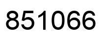 Number 851066 black image