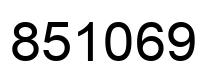 Number 851069 black image