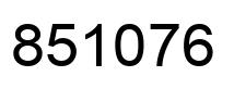 Number 851076 black image