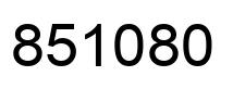 Number 851080 black image