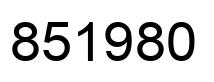 Number 851980 black image