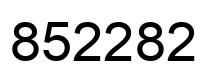 Número 852282 imagen negro