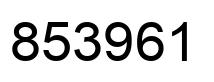Number 853961 black image