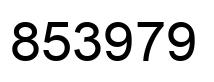 Number 853979 black image