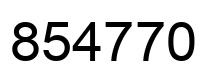 Number 854770 black image