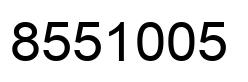 Number 8551005 black image