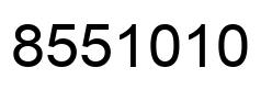 Number 8551010 black image