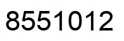 Number 8551012 black image