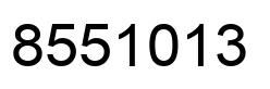Number 8551013 black image