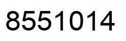 Number 8551014 black image