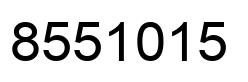 Number 8551015 black image