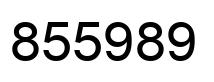 Number 855989 black image