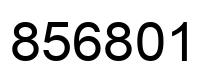Number 856801 black image