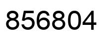 Number 856804 black image