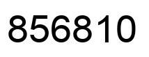 Number 856810 black image