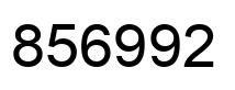 Number 856992 black image