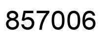 Number 857006 black image