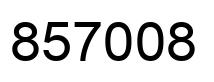 Number 857008 black image