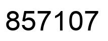 Number 857107 black image