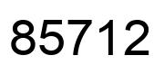 Number 85712 black image