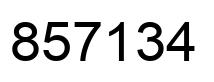 Number 857134 black image