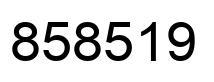 Number 858519 black image