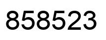 Number 858523 black image