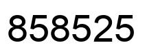 Number 858525 black image
