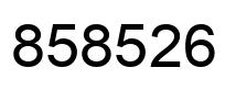 Number 858526 black image