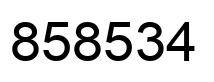 Number 858534 black image