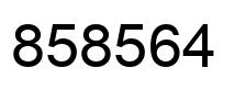 Number 858564 black image