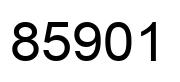 Number 85901 black image