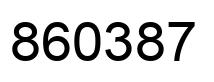 Number 860387 black image