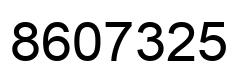 Number 8607325 black image