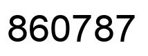 Number 860787 black image