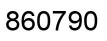 Number 860790 black image