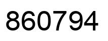 Number 860794 black image