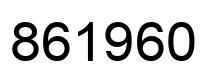 Number 861960 black image