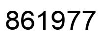 Number 861977 black image