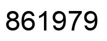 Number 861979 black image