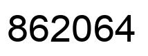 Number 862064 black image
