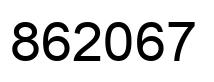 Number 862067 black image