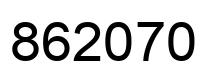 Number 862070 black image
