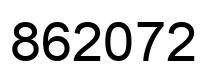 Number 862072 black image