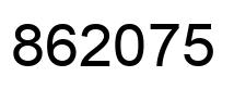 Number 862075 black image